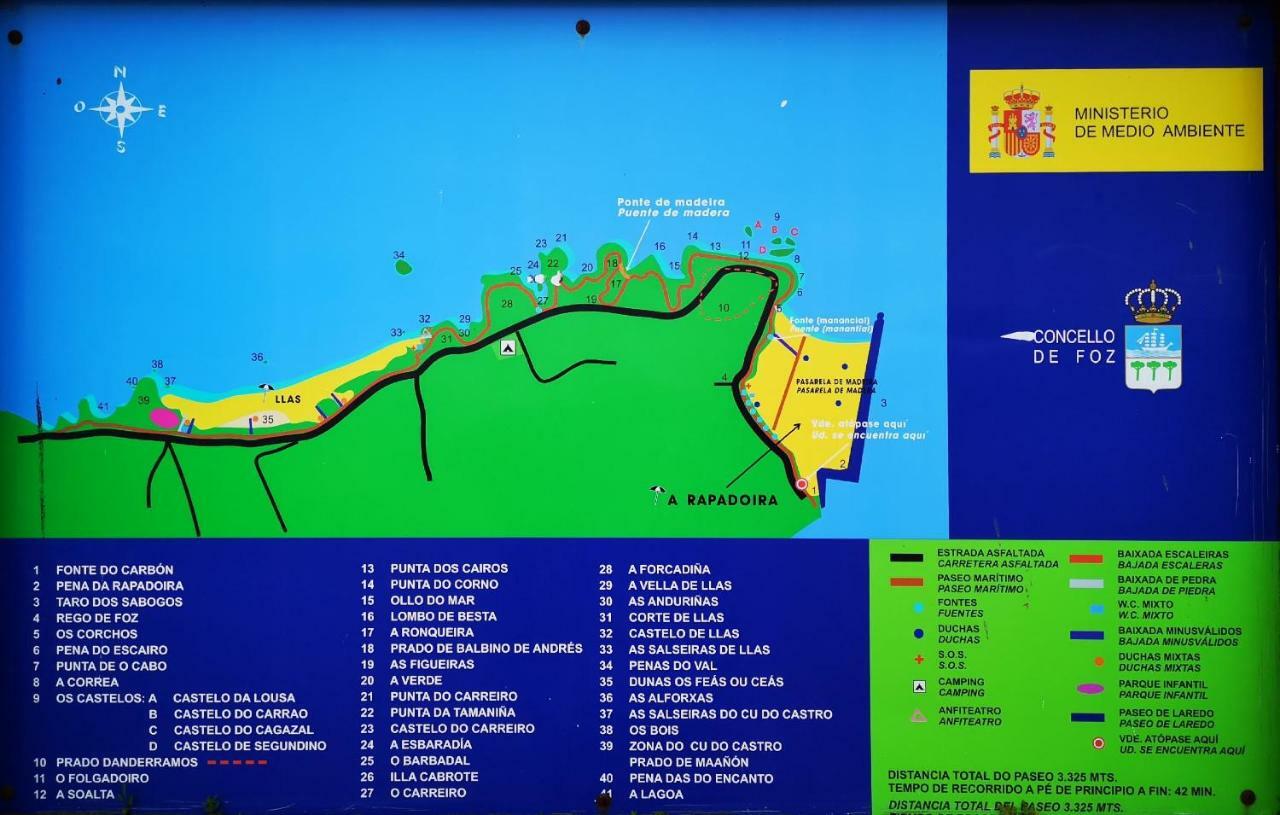 Duplex Tres Dormitorios Playa A Rapadoira Foz Kültér fotó